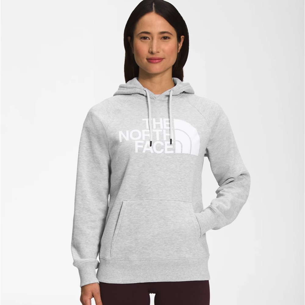 North Face women pullover light gray sweatshirt!